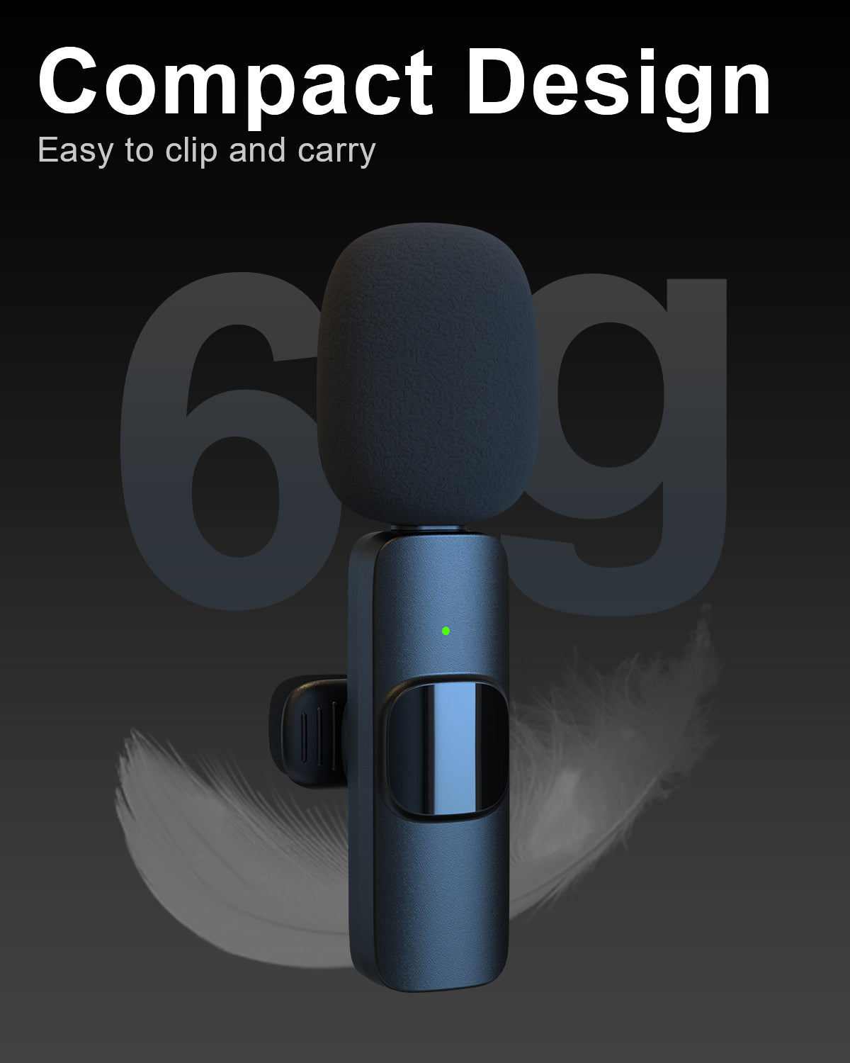 SmaFun 3-in-1 Wireless Lavalier Microphone – Mini Microphone with Intelligent Noise Canceling for iPhone, iPad, Android, Lapel Mic with 6 Hours Recording for Vlogging, YouTube, Interview