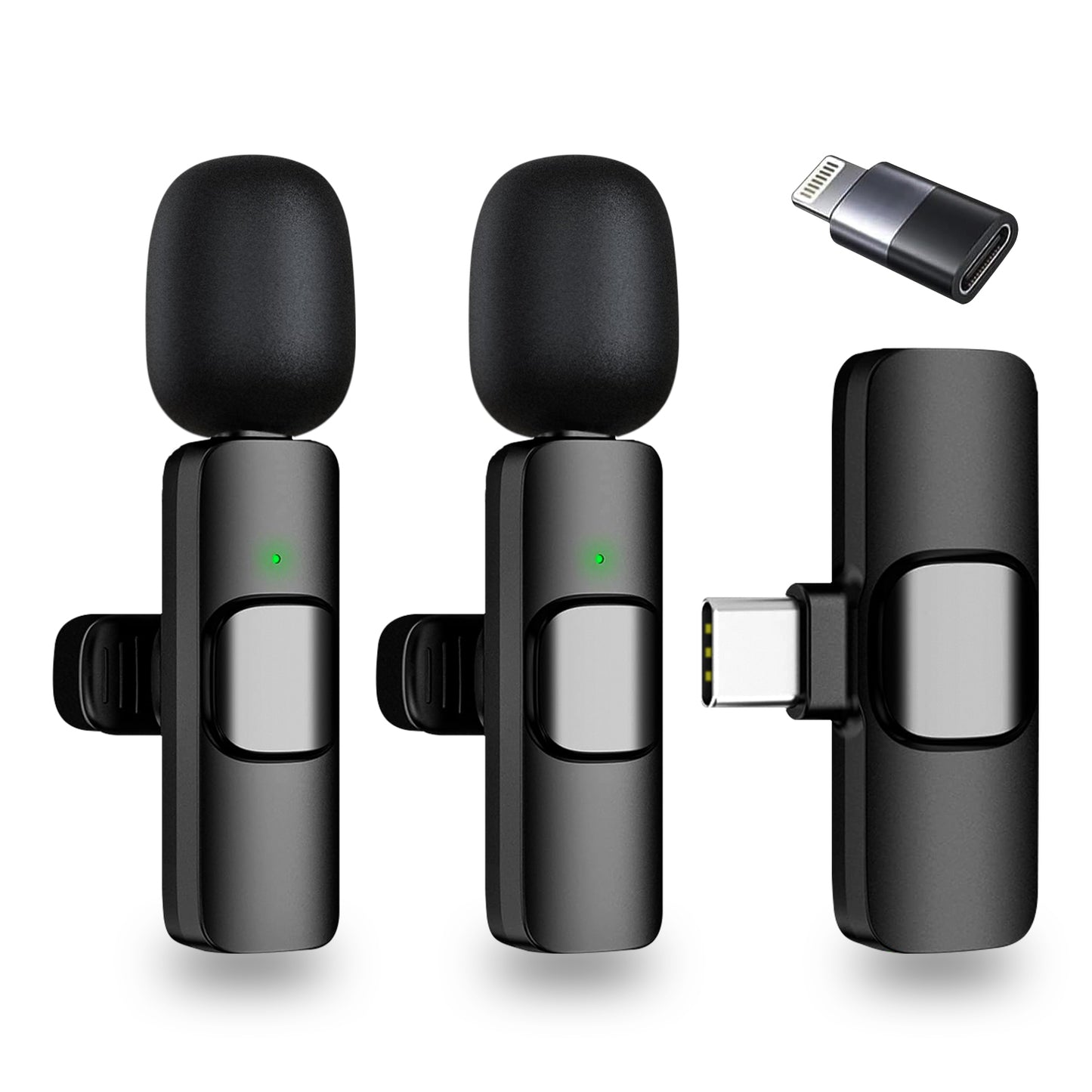 SmaFun Mini Wireless Lavalier Microphone – Microphones with Intelligent Noise Reduction for iPhone| Camera|Podcast|Android|PC, Lapel Mic for Vlogging, YouTube, TikTok, Interview