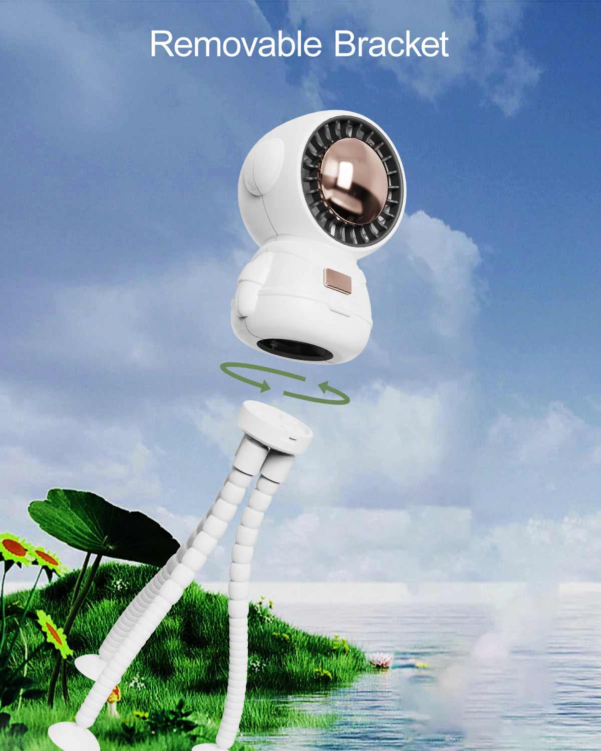 SmaFun Battery Operated Stroller Fan, Flexible Clip on Fan with 3 Speeds, Mini Cute Designed for Baby Stroller Fan