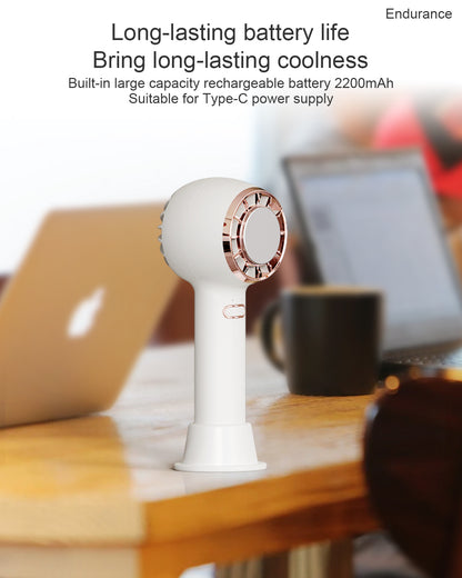 SmaFun Portable Rechargeable Handheld Fan, Personal Fan with One-Button Ice Pack and 3 Wind Speeds, Quiet Mode and Big Battery Long Stand by Time Suitable for Outdoor, Indoor, Commute, Office, Travel